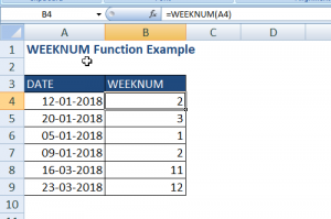 Weeknum excel как пользоваться